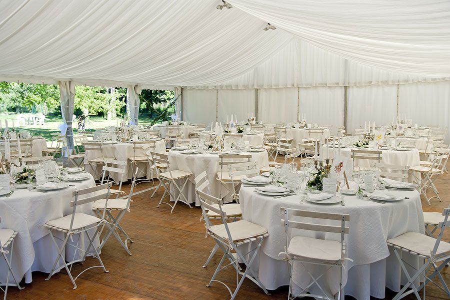 Outdoor Wedding in a Tent